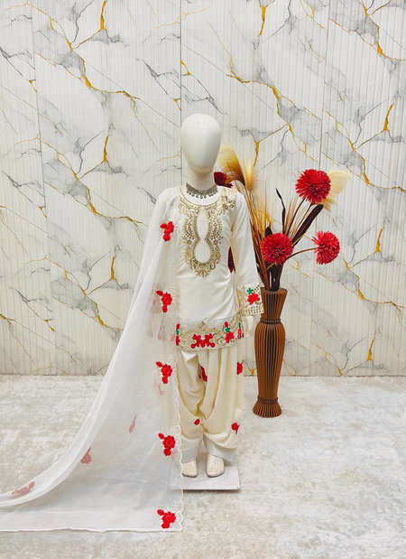 Oc 245 Pure Heavy Natural Crep Kids Girls Wear Wholesale Market In Surat